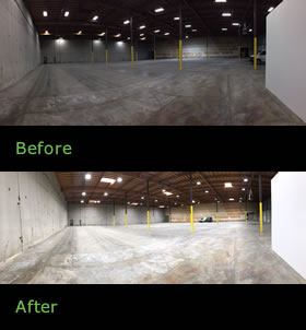 CPC Parking Garage Lighting - before and after